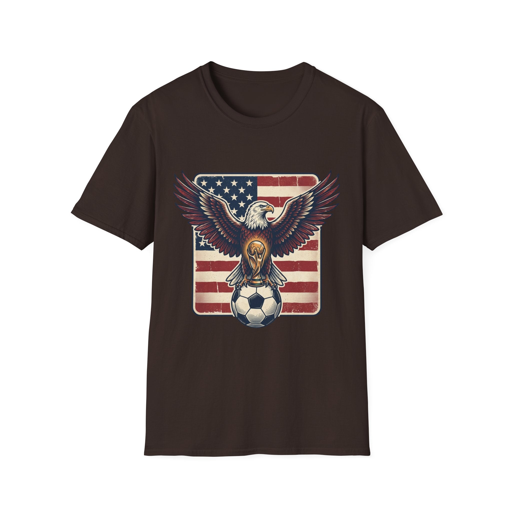 Eagle & American Flag Soccer T‑Shirt — Patriotic Soccer Fan Tee