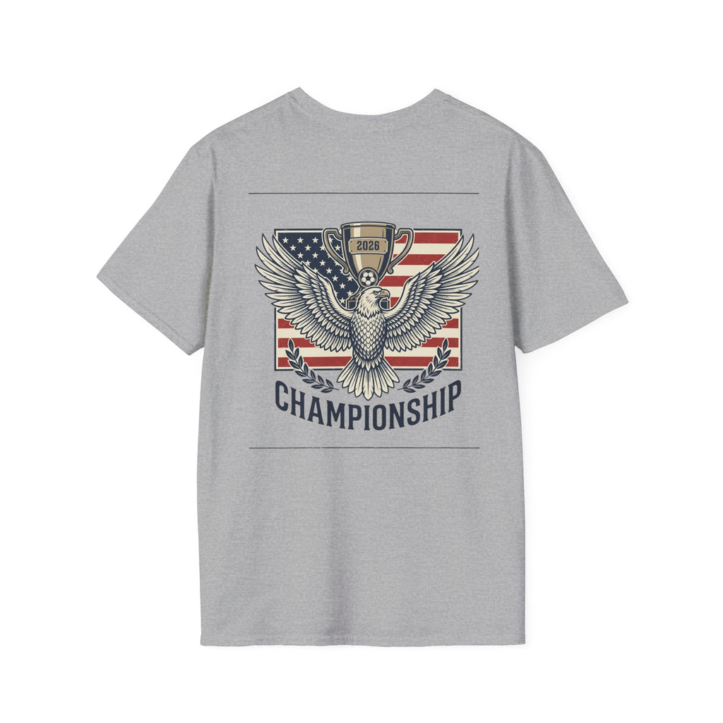 Eagle & American Flag Soccer T‑Shirt — Patriotic Soccer Fan Tee