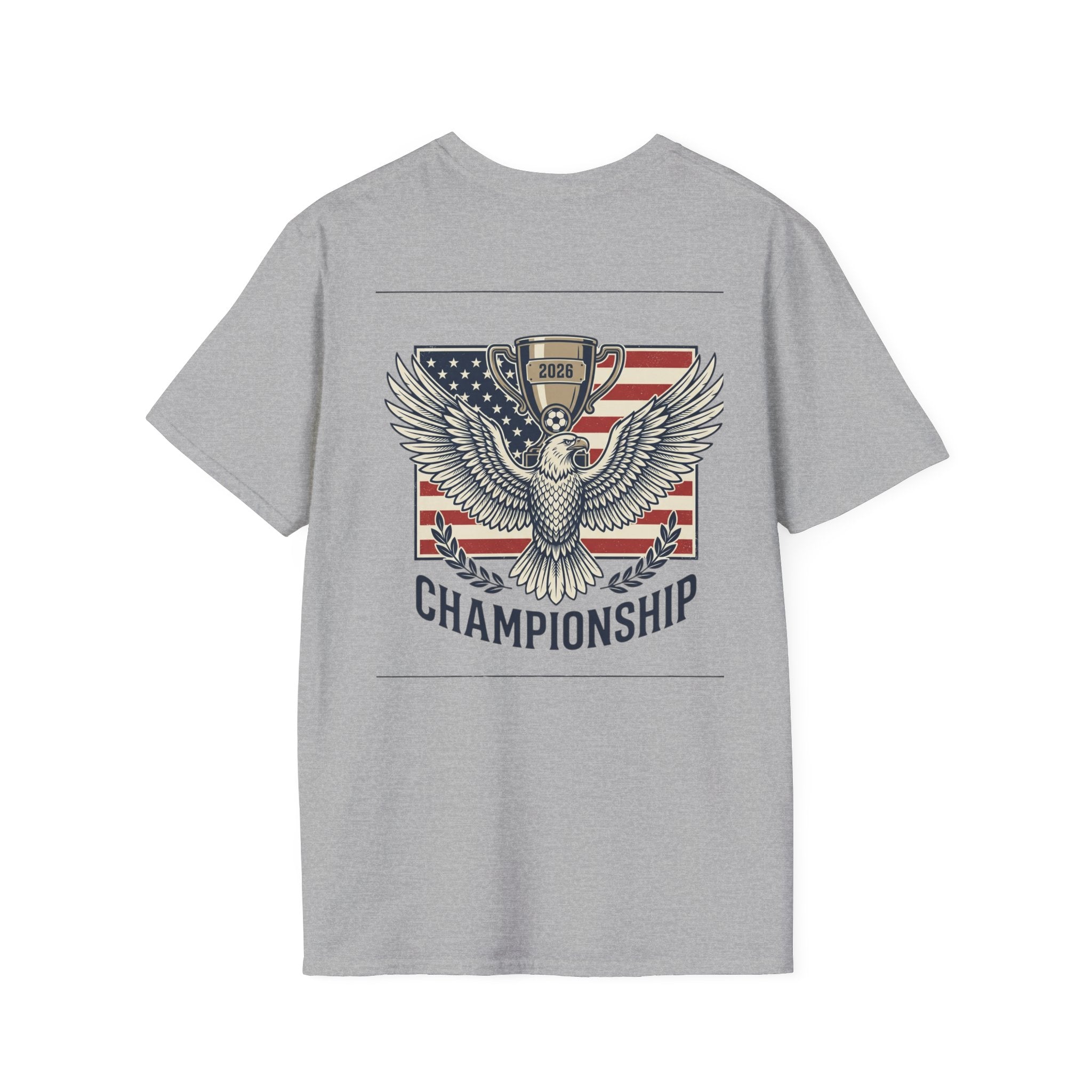 Eagle & American Flag Soccer T‑Shirt — Patriotic Soccer Fan Tee