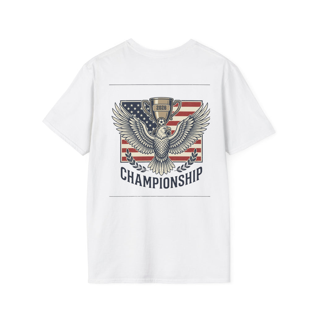 Eagle & American Flag Soccer T‑Shirt — Patriotic Soccer Fan Tee