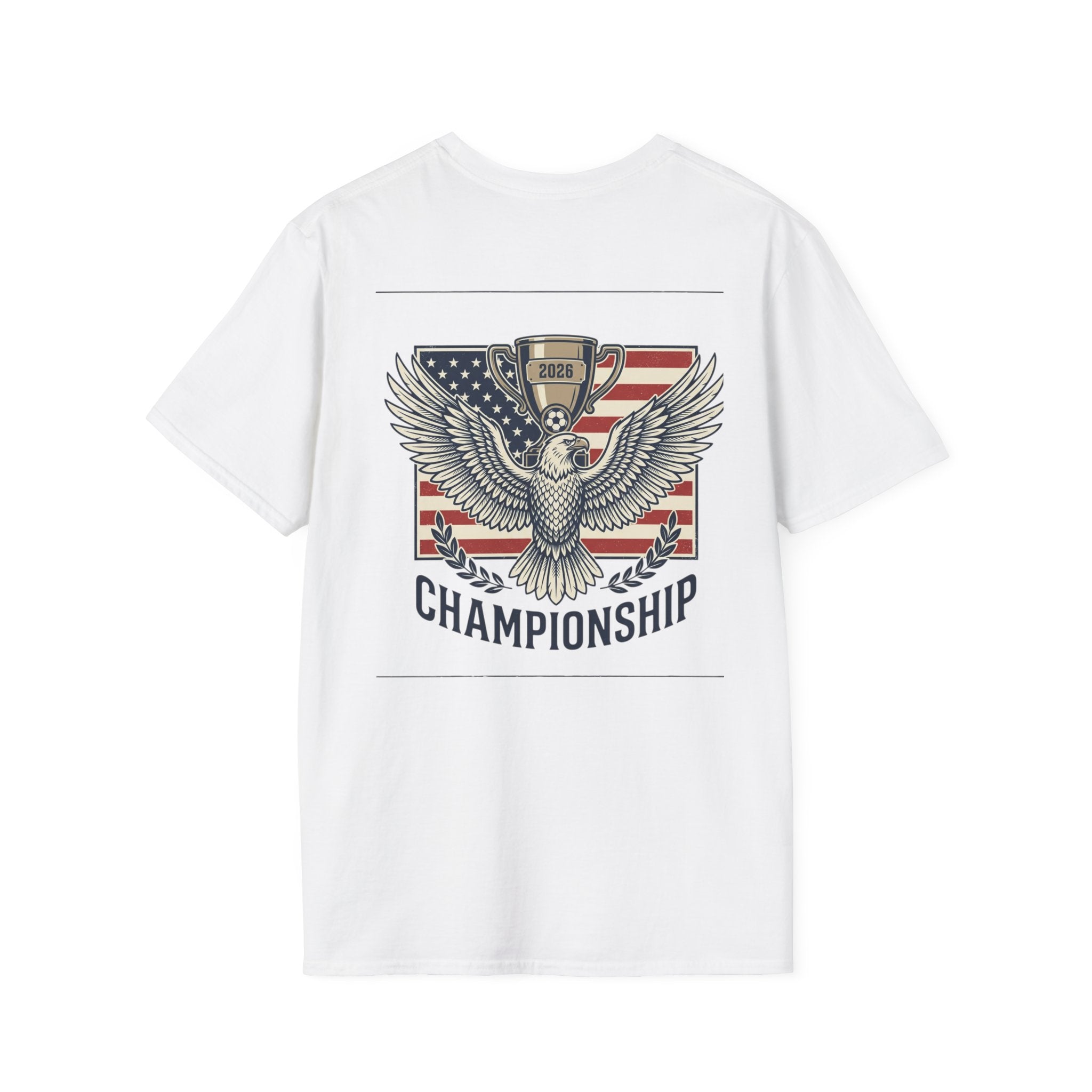 Eagle & American Flag Soccer T‑Shirt — Patriotic Soccer Fan Tee