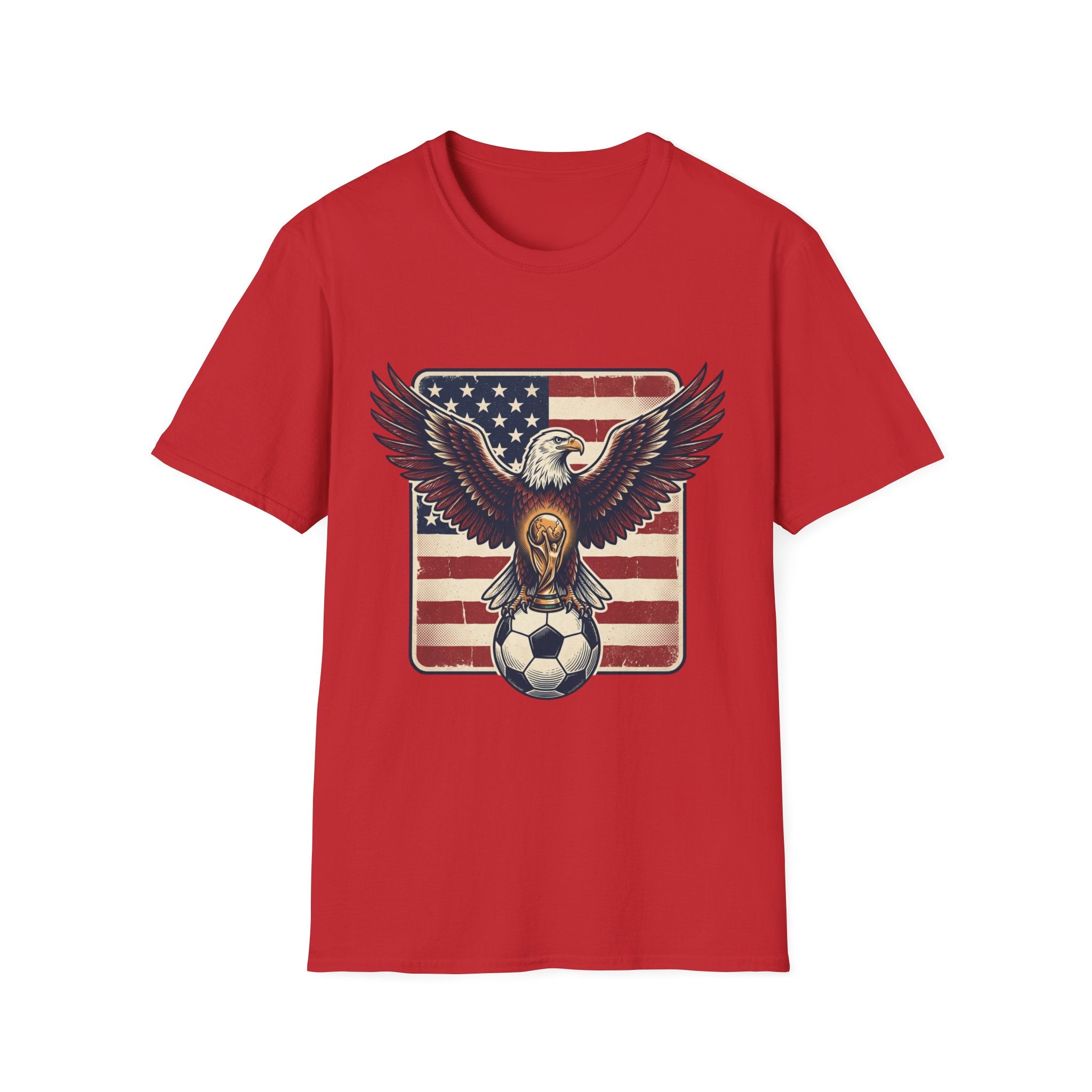 Eagle & American Flag Soccer T‑Shirt — Patriotic Soccer Fan Tee