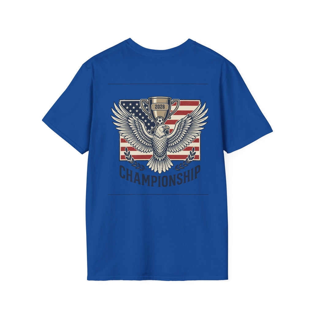Eagle & American Flag Soccer T‑Shirt — Patriotic Soccer Fan Tee