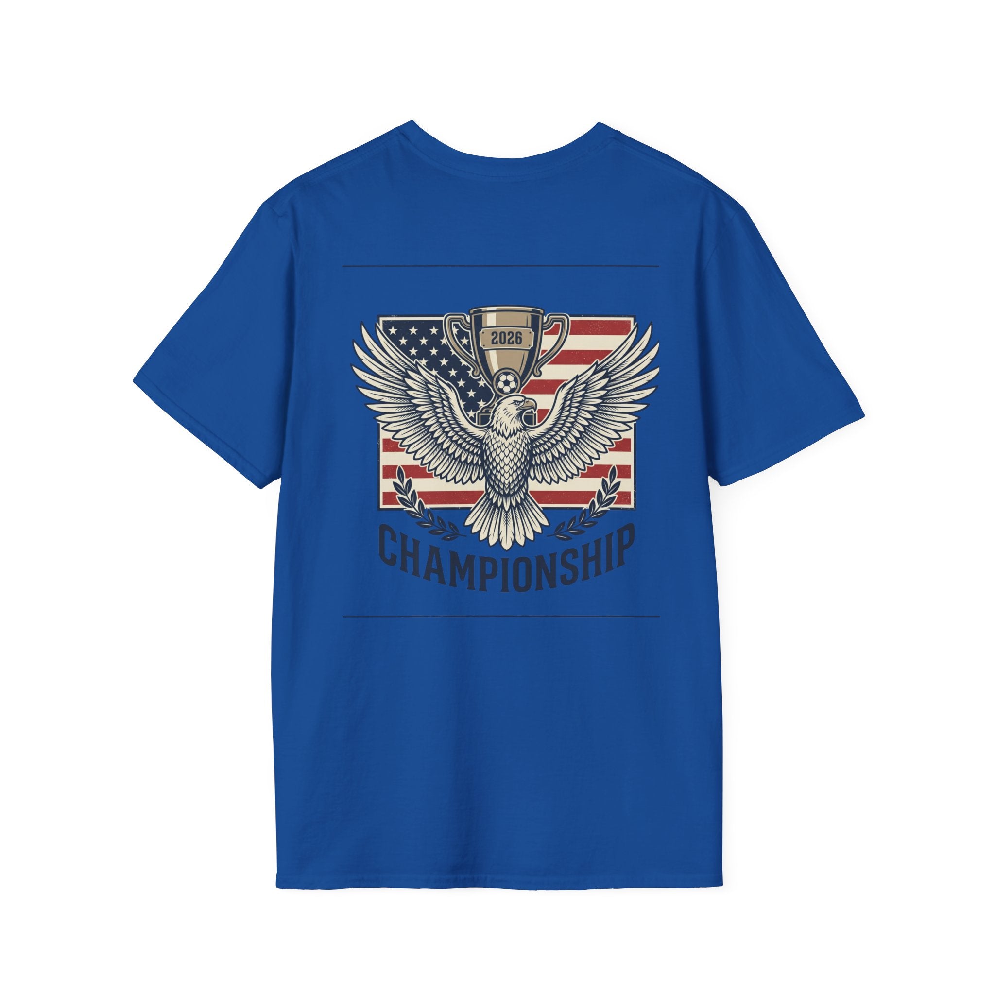 Eagle & American Flag Soccer T‑Shirt — Patriotic Soccer Fan Tee