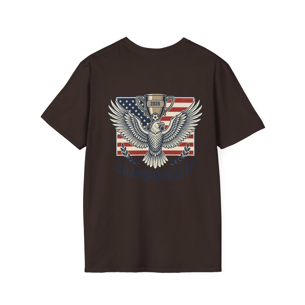 Eagle & American Flag Soccer T‑Shirt — Patriotic Soccer Fan Tee