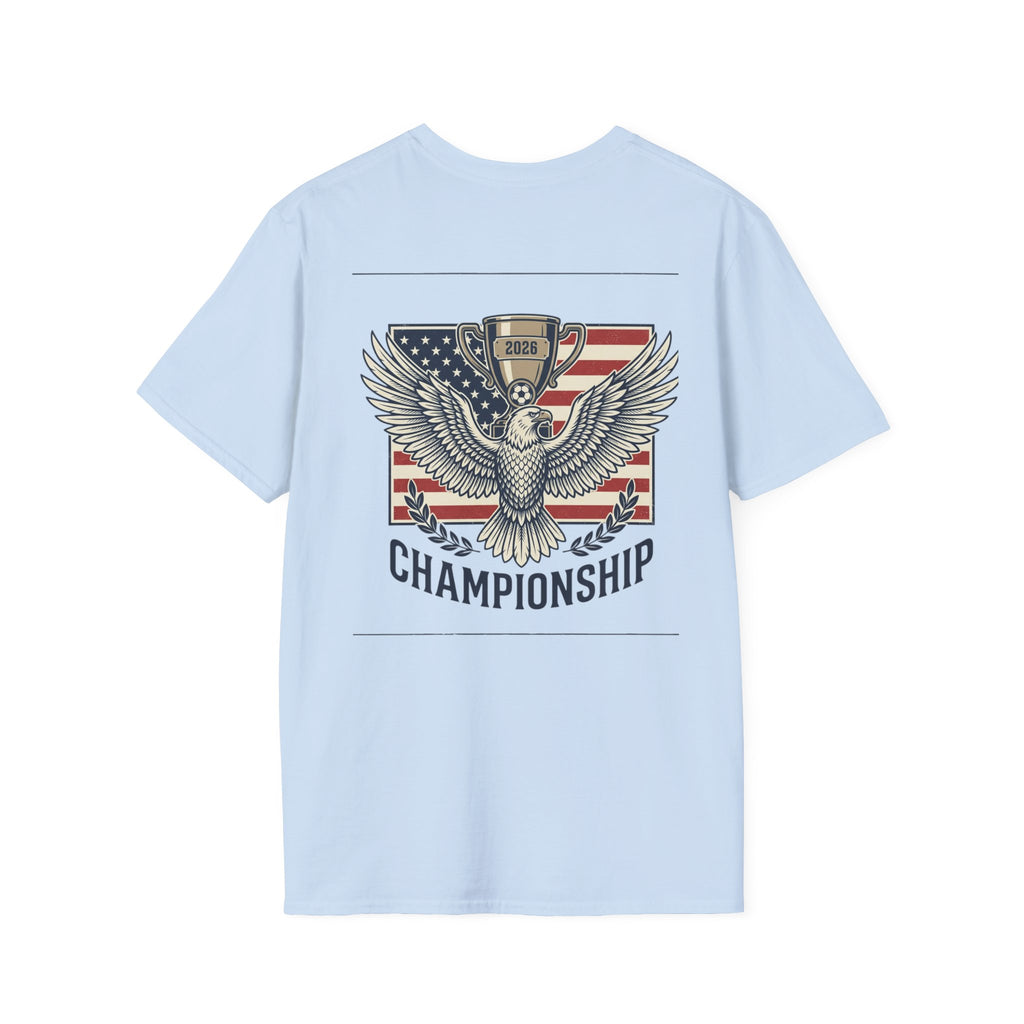 Eagle & American Flag Soccer T‑Shirt — Patriotic Soccer Fan Tee