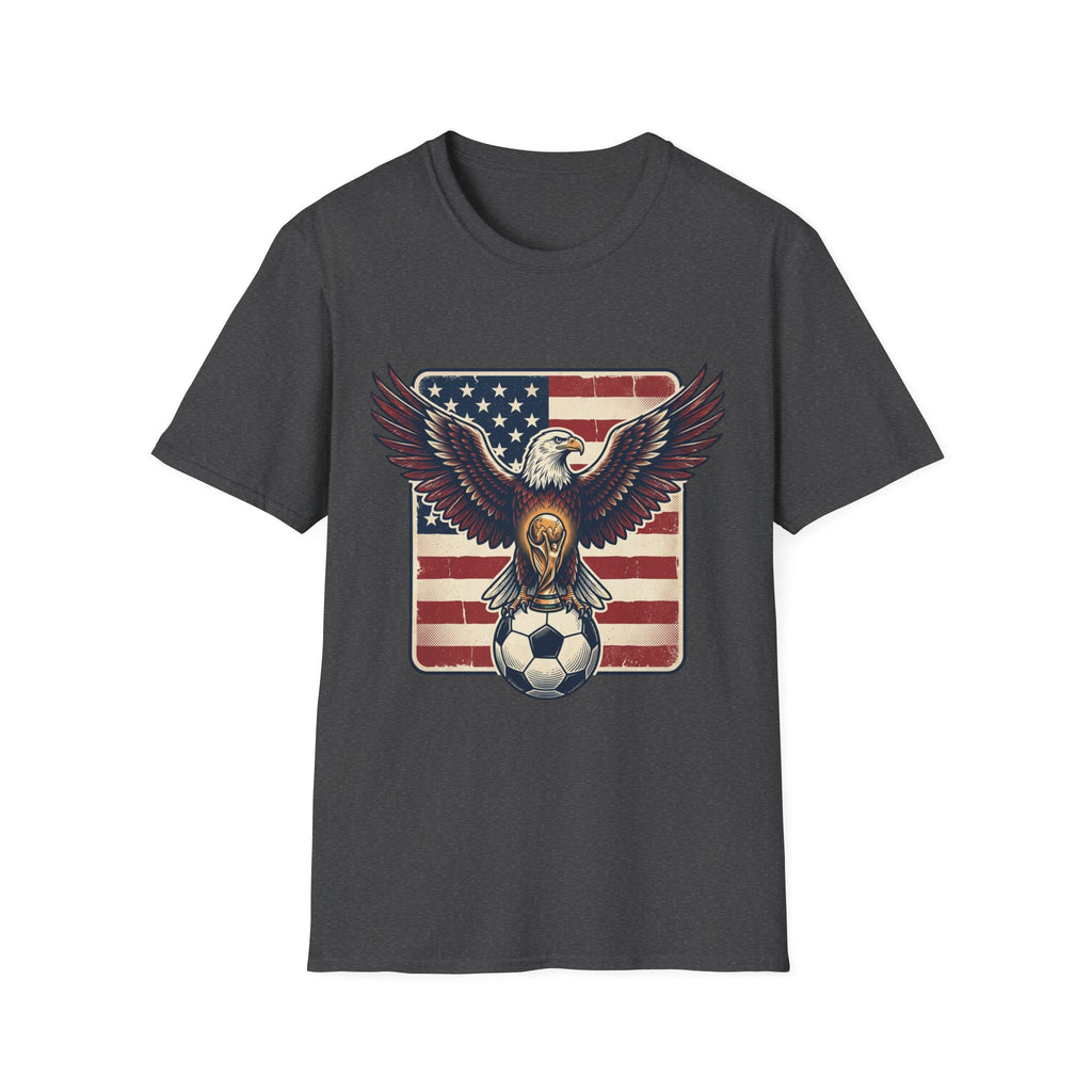 Eagle & American Flag Soccer T‑Shirt — Patriotic Soccer Fan Tee