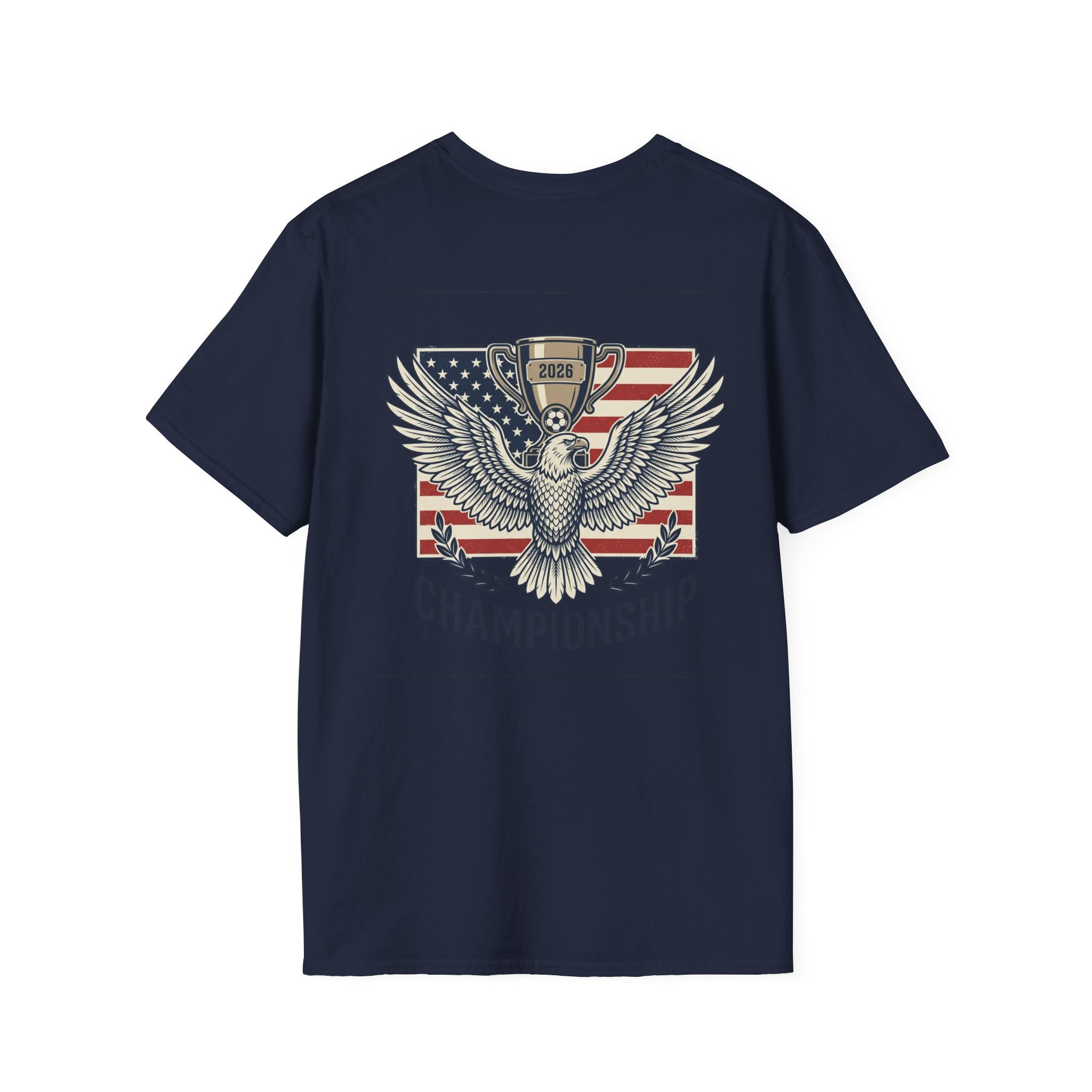 Eagle & American Flag Soccer T‑Shirt — Patriotic Soccer Fan Tee