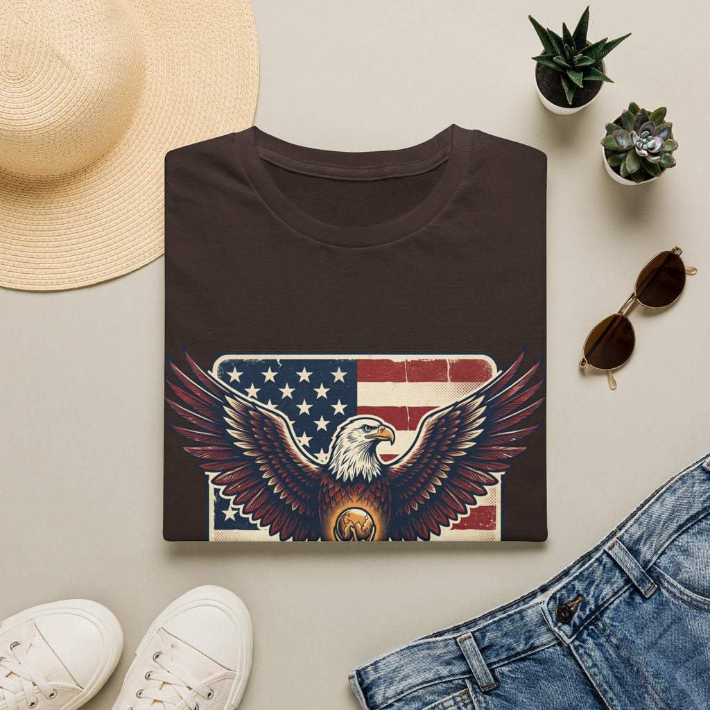 Eagle & American Flag Soccer T‑Shirt — Patriotic Soccer Fan Tee