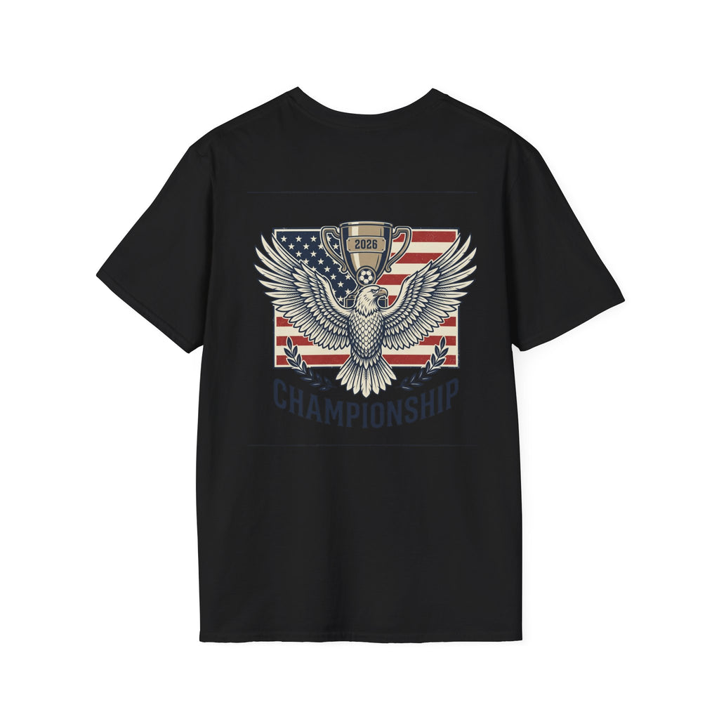 Eagle & American Flag Soccer T‑Shirt — Patriotic Soccer Fan Tee