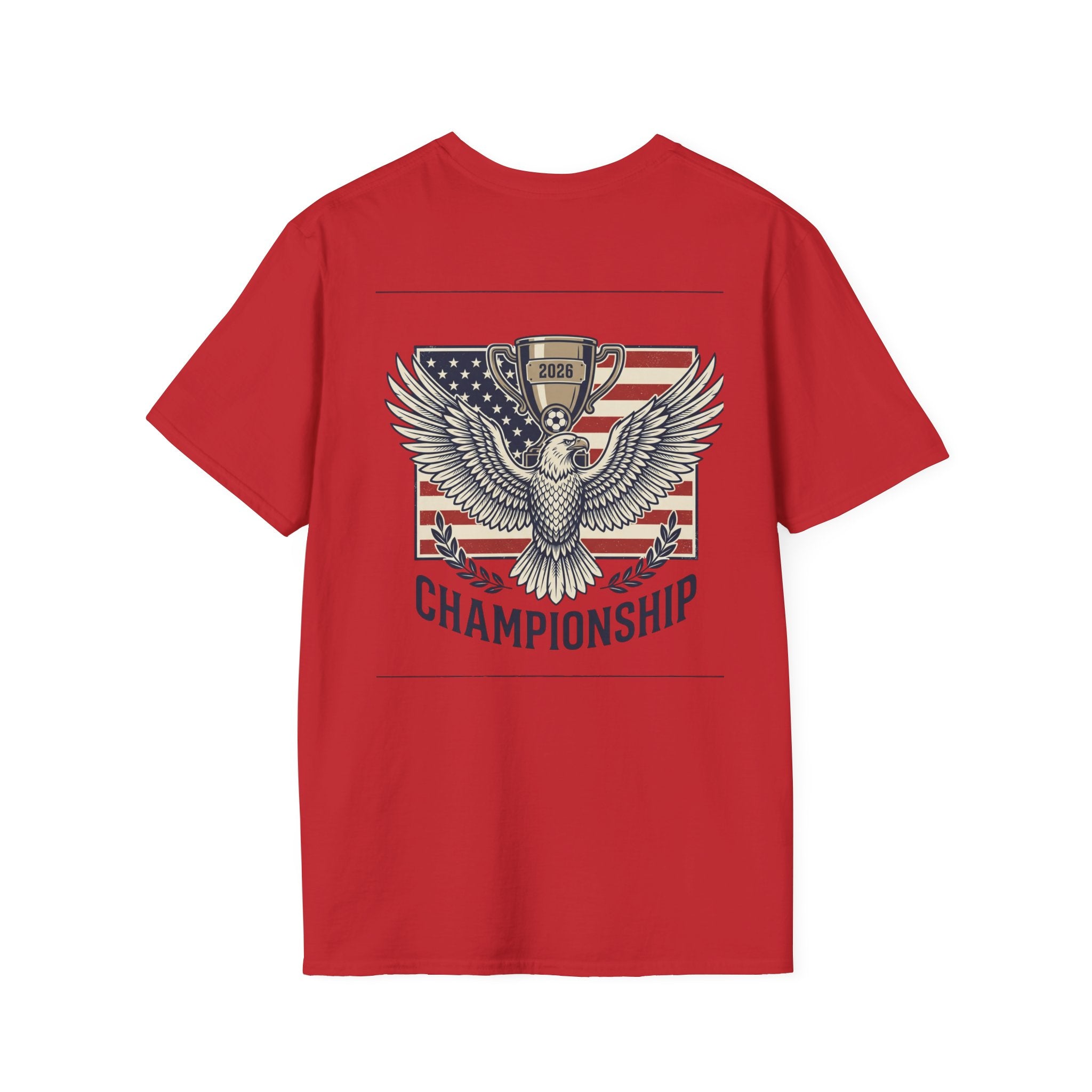 Eagle & American Flag Soccer T‑Shirt — Patriotic Soccer Fan Tee