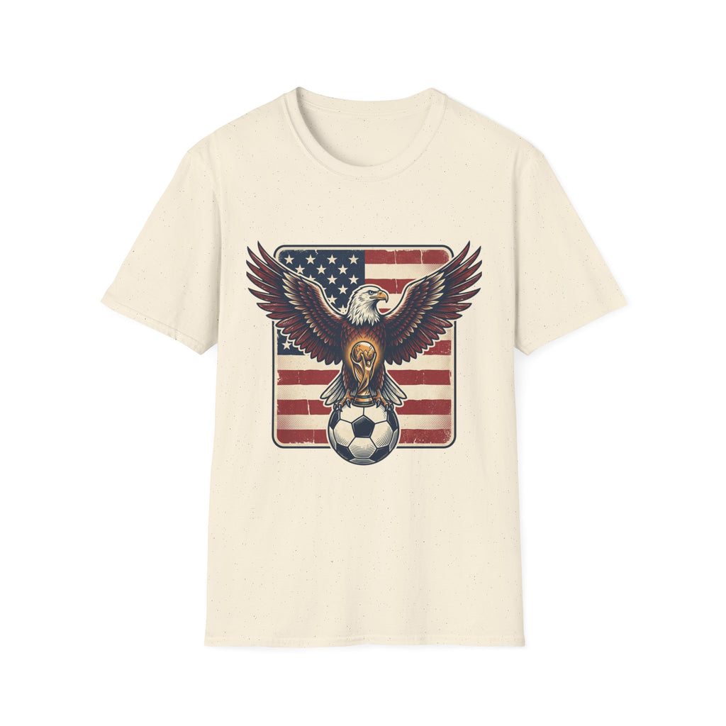 Eagle & American Flag Soccer T‑Shirt — Patriotic Soccer Fan Tee
