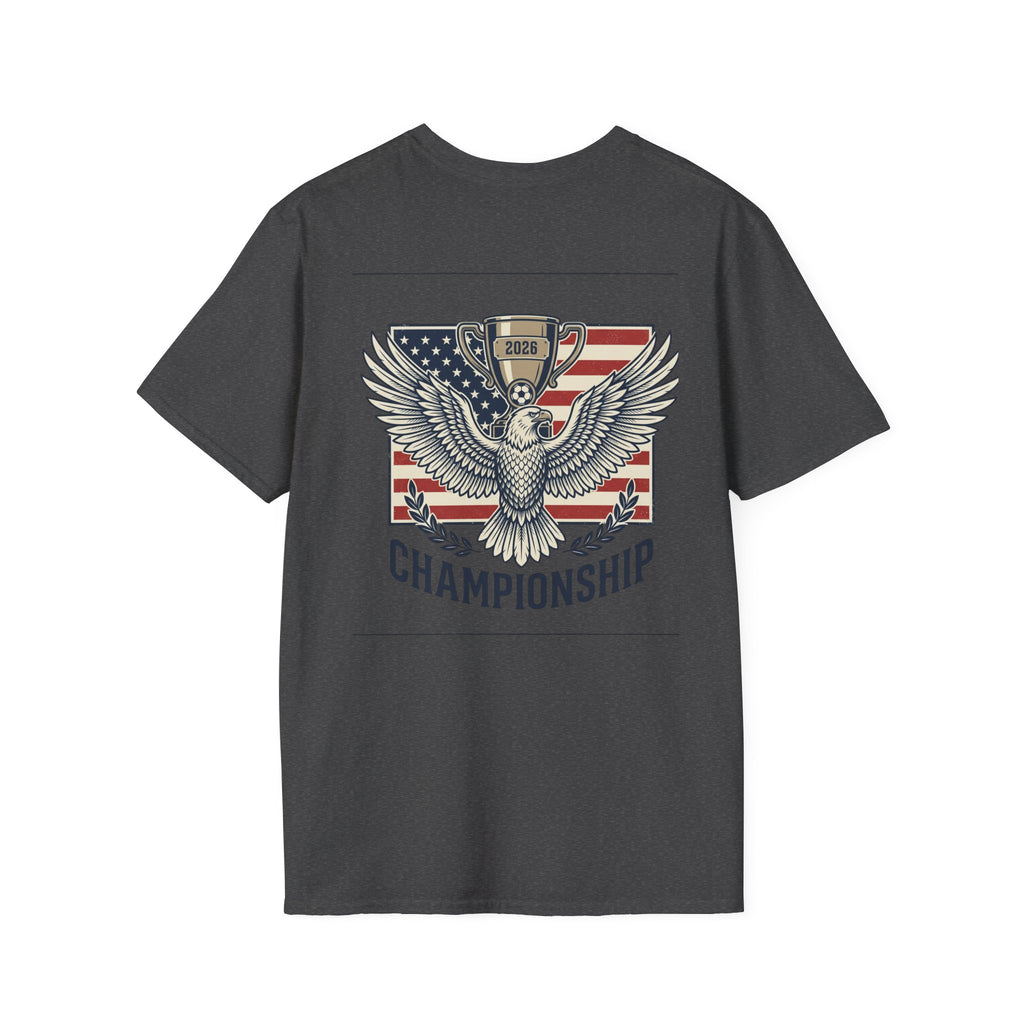 Eagle & American Flag Soccer T‑Shirt — Patriotic Soccer Fan Tee
