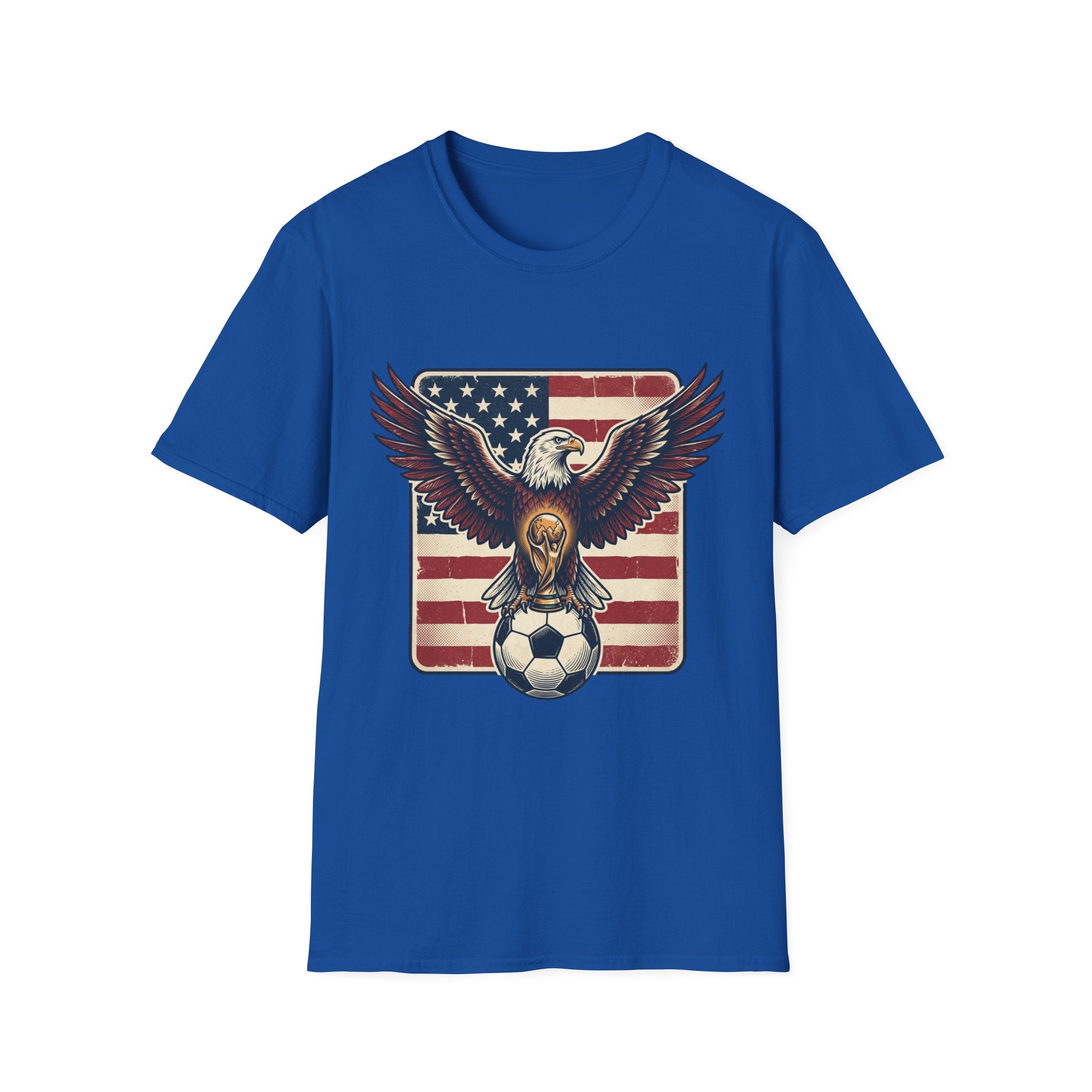 Eagle & American Flag Soccer T‑Shirt — Patriotic Soccer Fan Tee