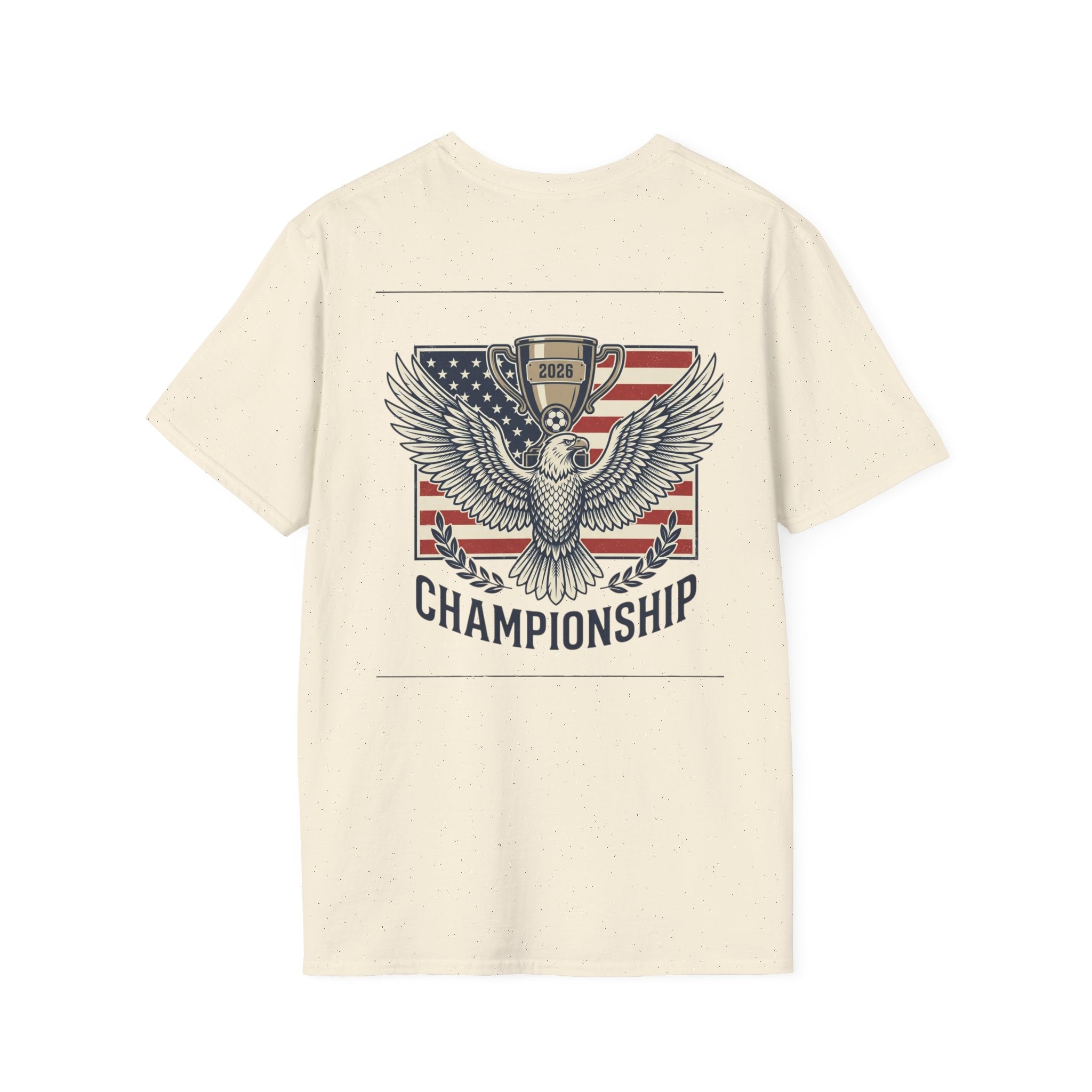 Eagle & American Flag Soccer T‑Shirt — Patriotic Soccer Fan Tee