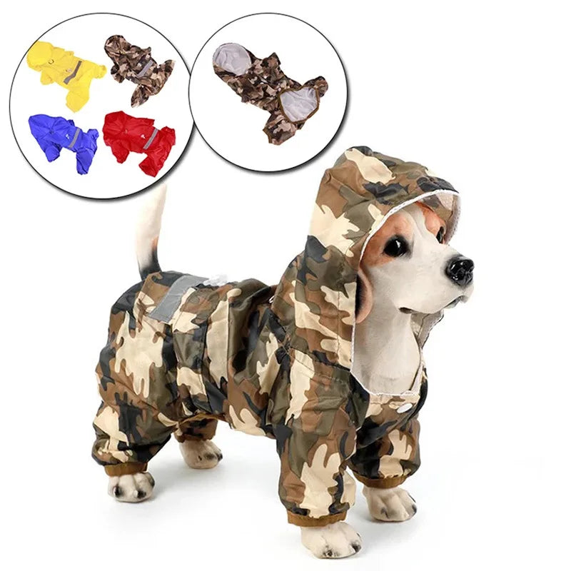 Pawvibe Waterproof Dog Raincoat with Reflective Stripes