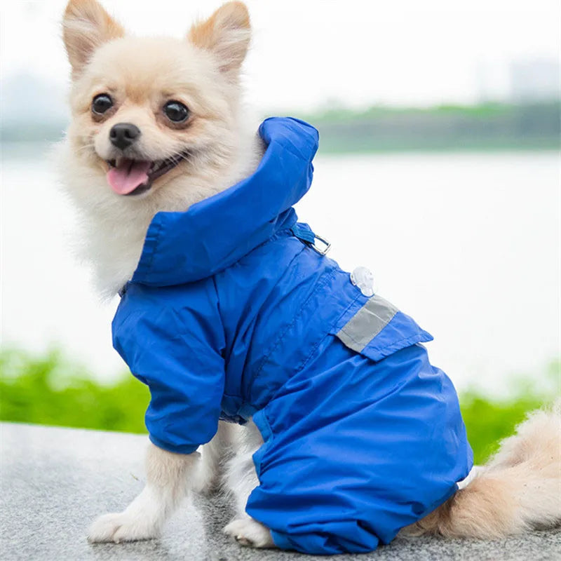 Pawvibe Waterproof Dog Raincoat with Reflective Stripes