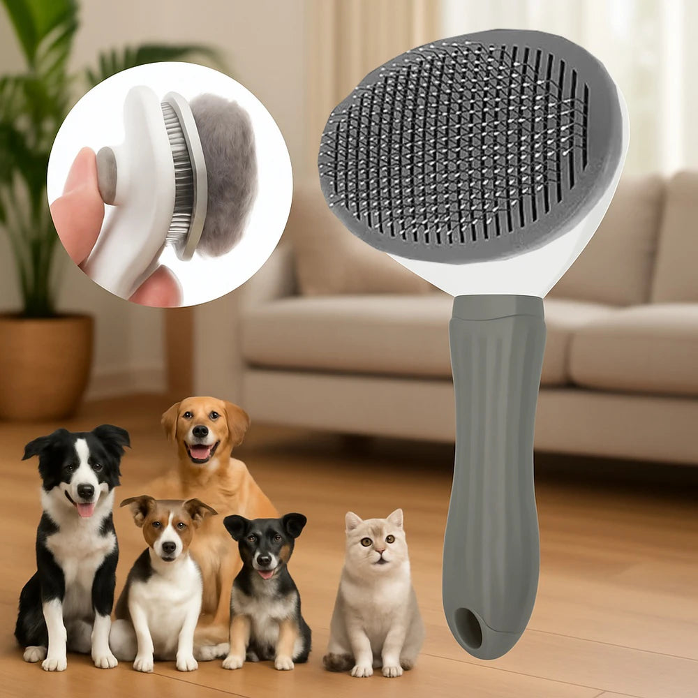 PawVibe One-Click Self Cleaning Pet Brush
