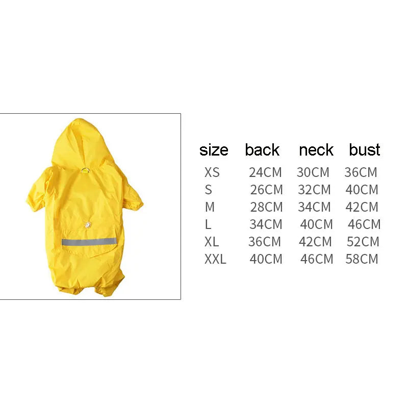 Pawvibe Waterproof Dog Raincoat with Reflective Stripes