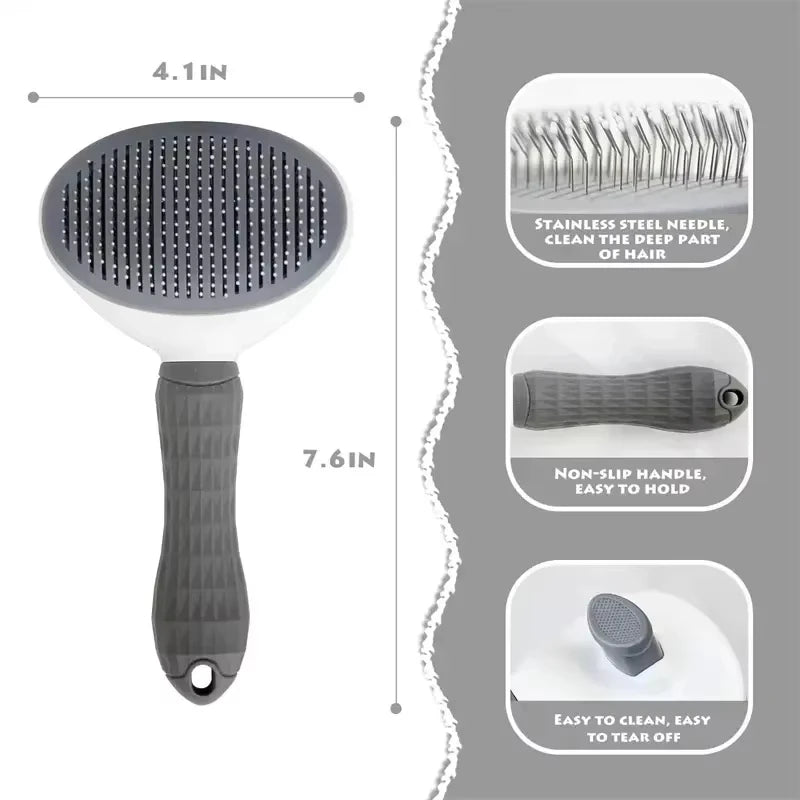 PawVibe One-Click Self Cleaning Pet Brush