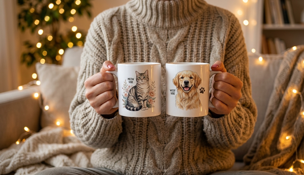 PawVibe Custom Pet Photo Mug – Your Favorite Vibe on a Mug!