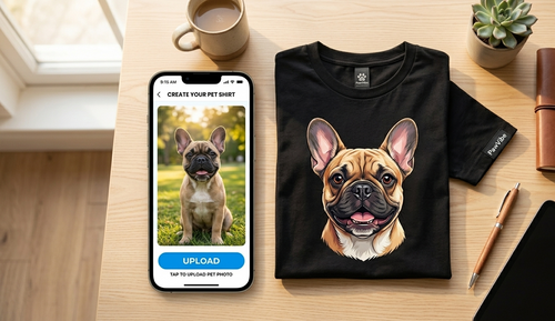 PawVibe Custom Pet Photo Premium T-Shirt - Personalized Keepsake