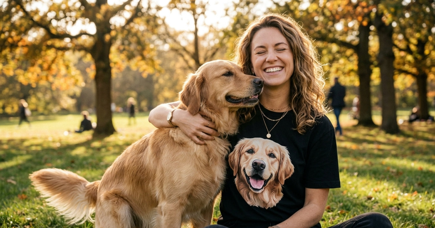 PawVibe Custom Pet Photo Premium T-Shirt - Personalized Keepsake